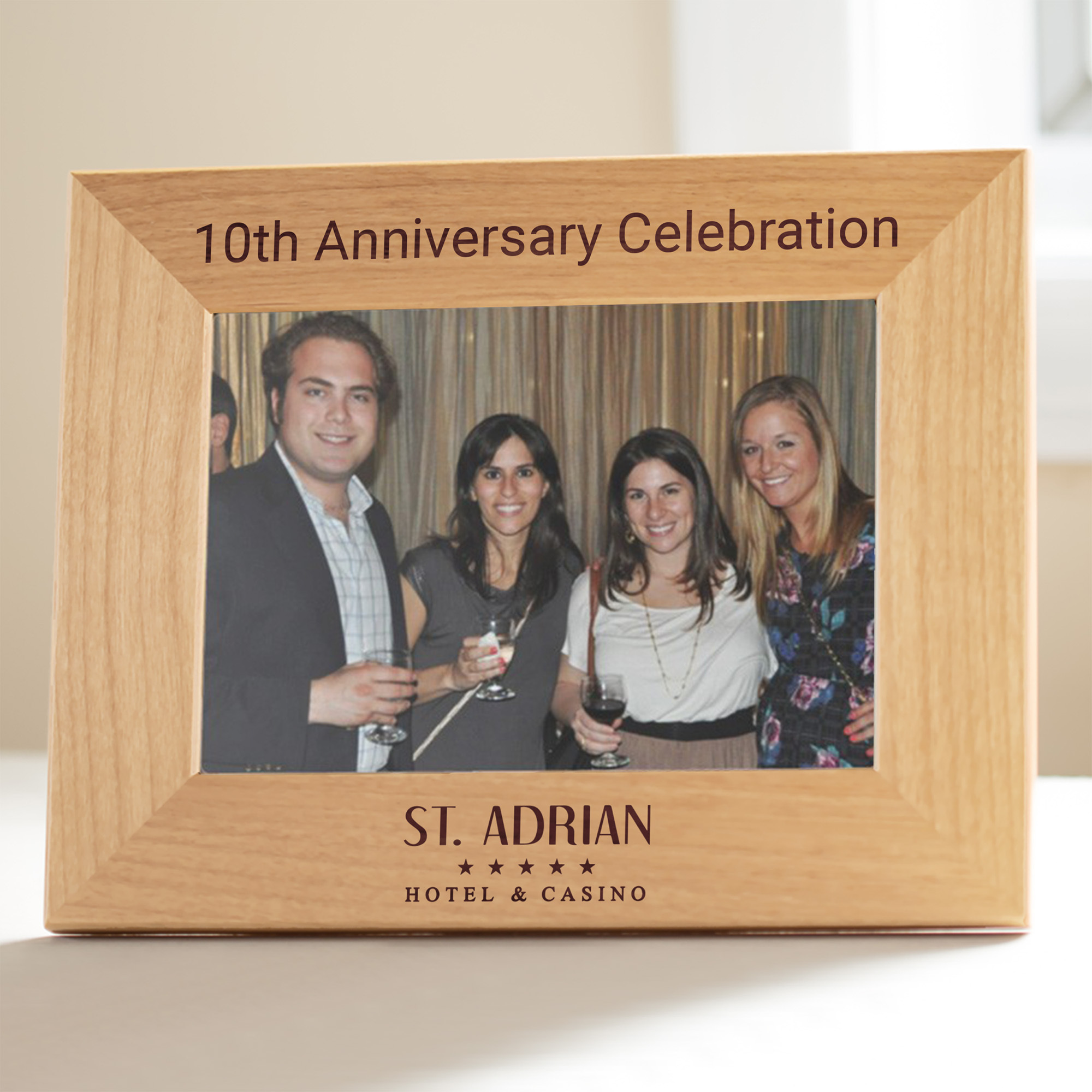 Custom engraved picture frame with logo for employee recognition and corporate gifting