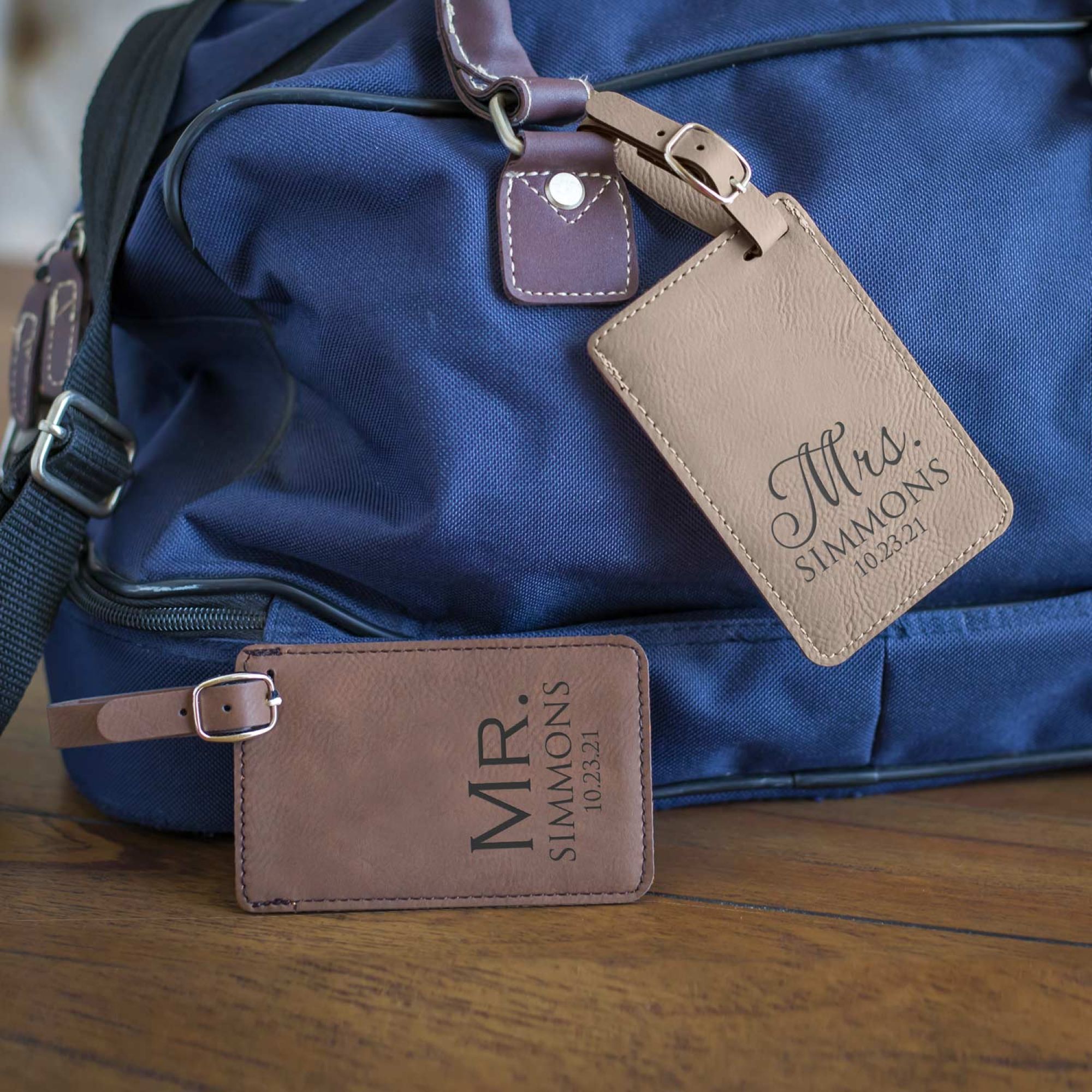 Personalized Mr. and Mrs. Luggage Tags