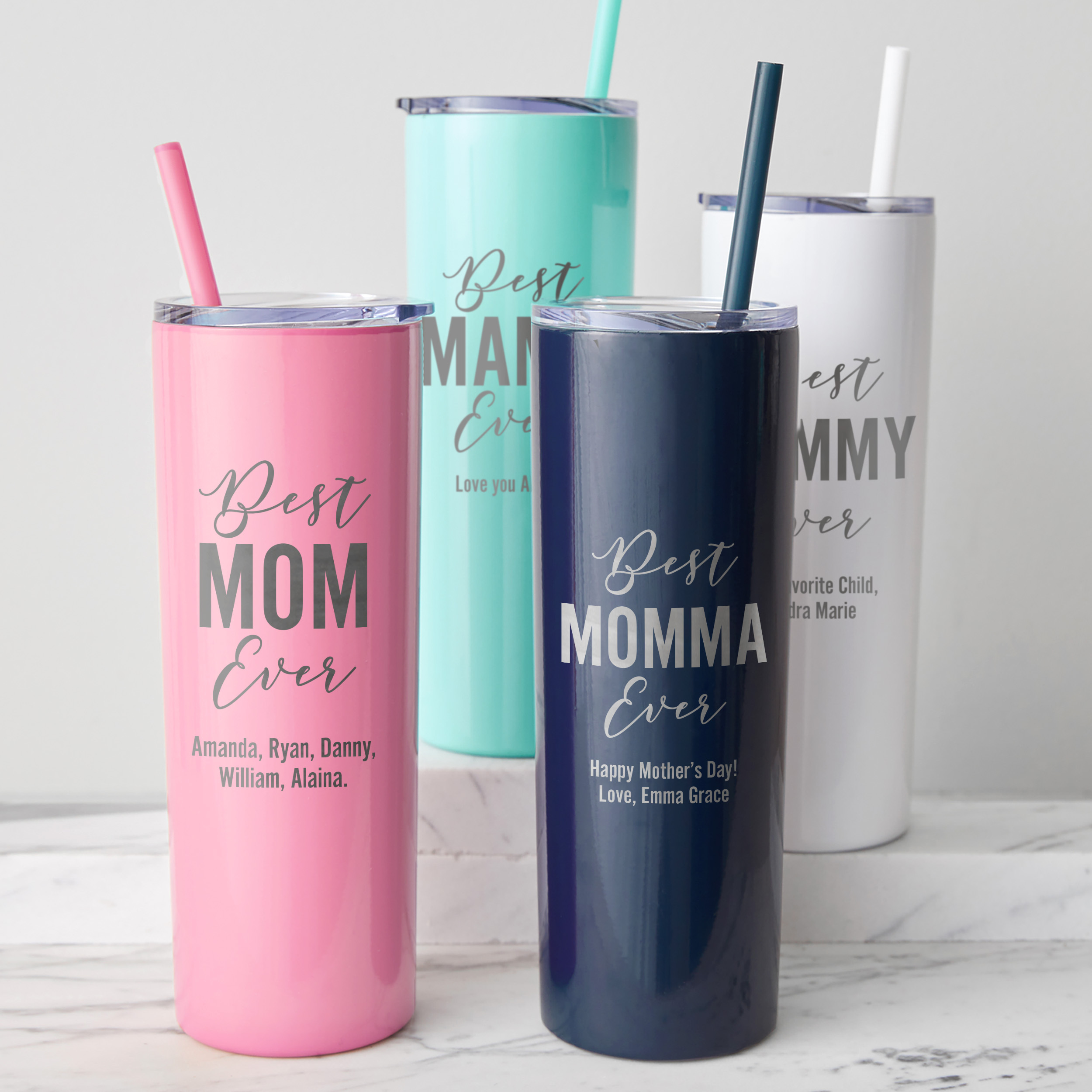 Personalized Best Mom Ever skinny tumbler &mdash; top-selling Mother's Day gift