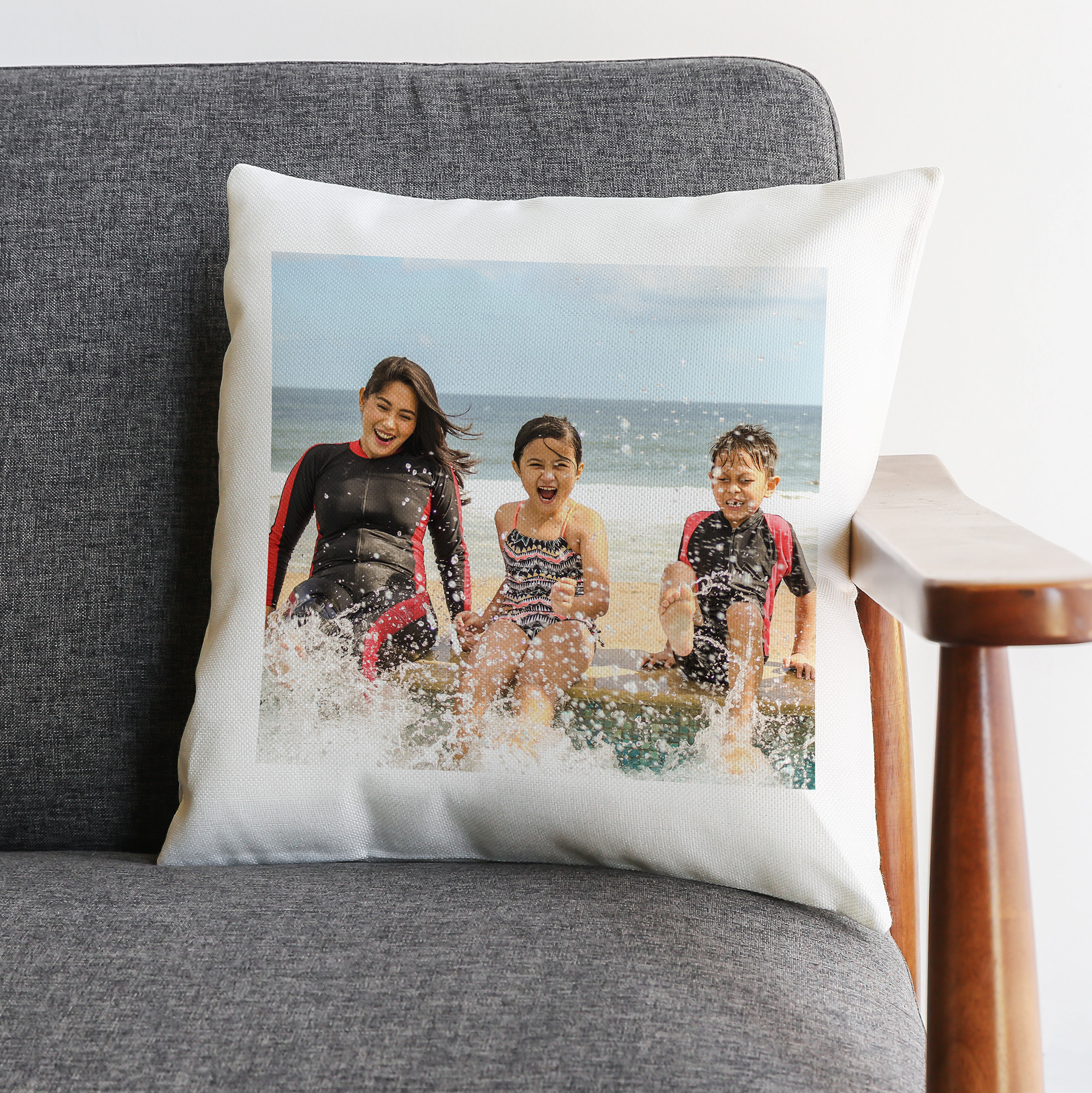 Custom mom pillow with photo &mdash; personalized photo gift from Lifetime Creations