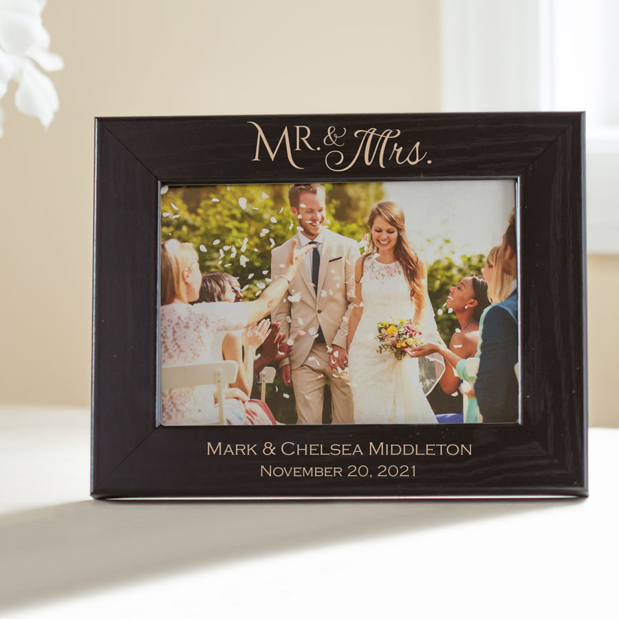 newlywed christmas picture frame gift