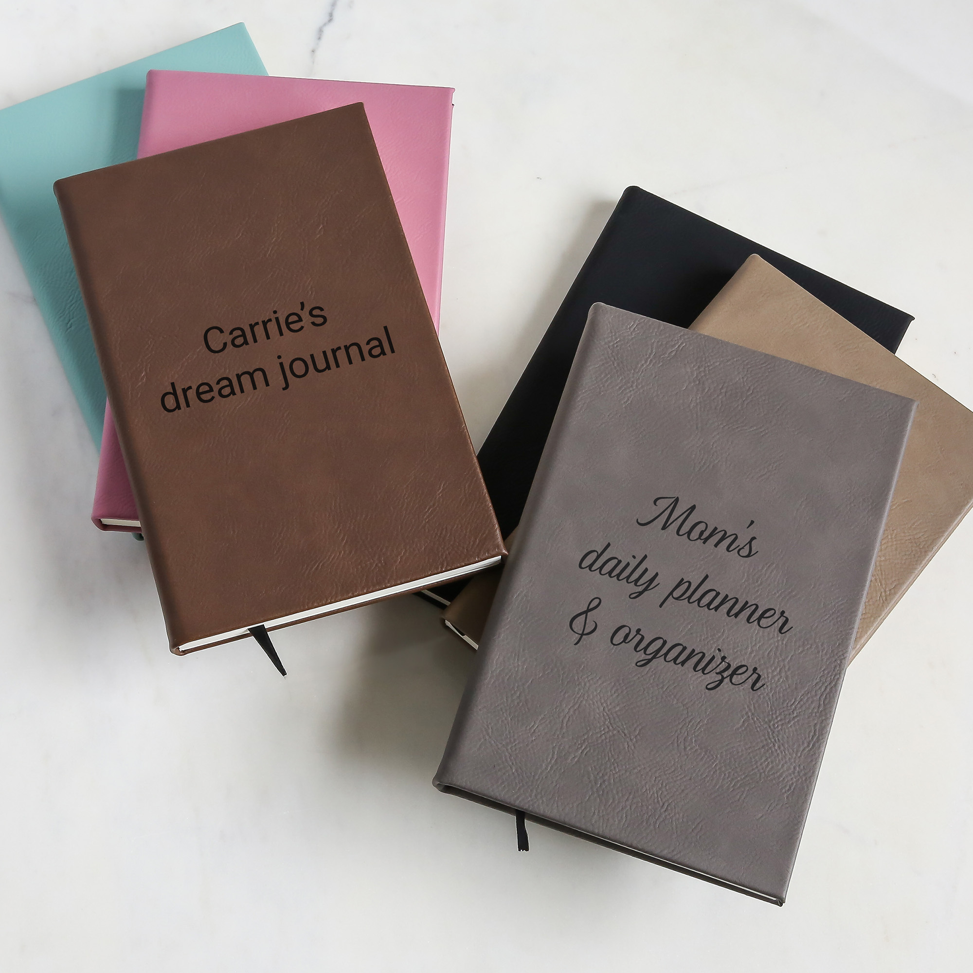 Custom vegan leather notebook journal for corporate employee gifts