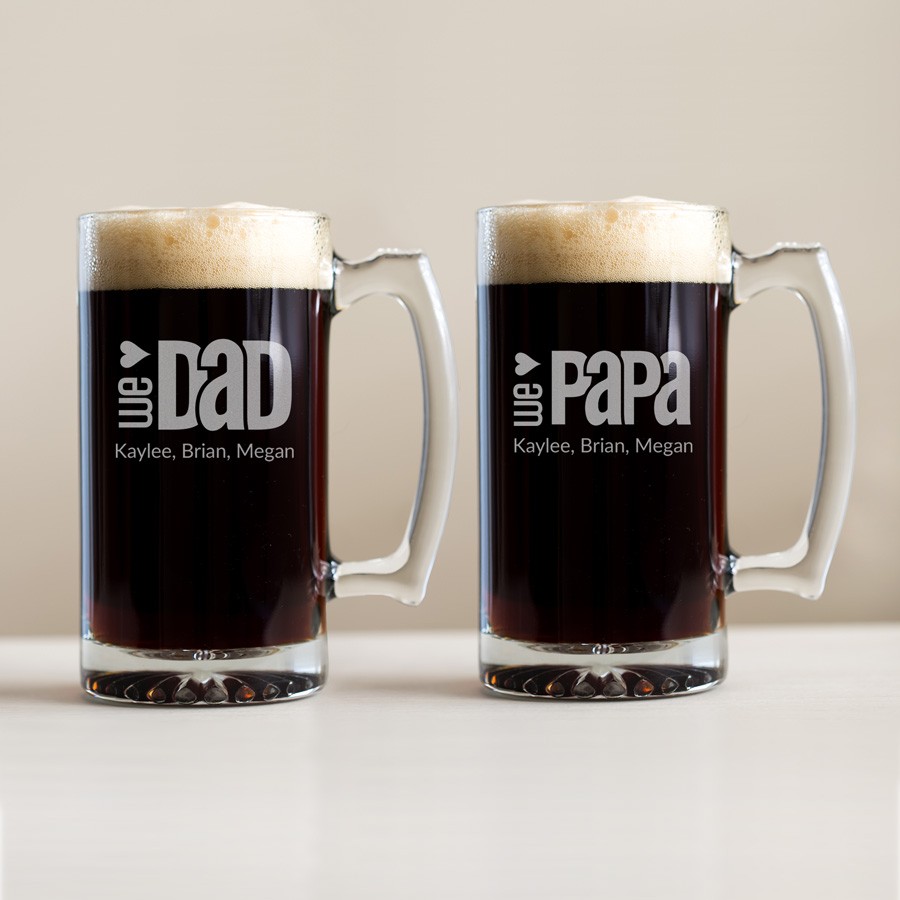 Custom engraved beer mugs for him