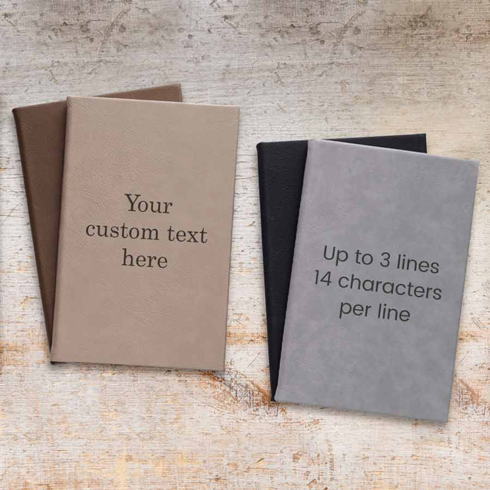 Personalized vegan leather journals for employee holiday gifts