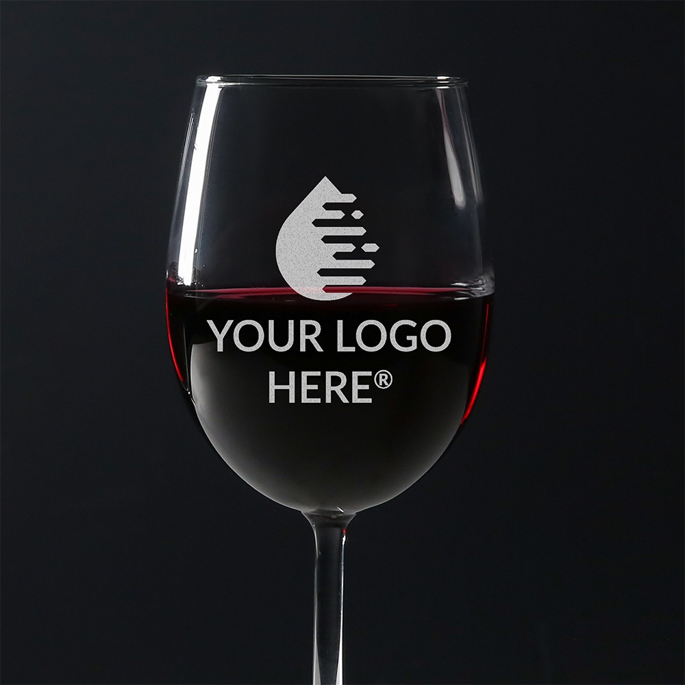 Bulk personalized engraved wine glassware