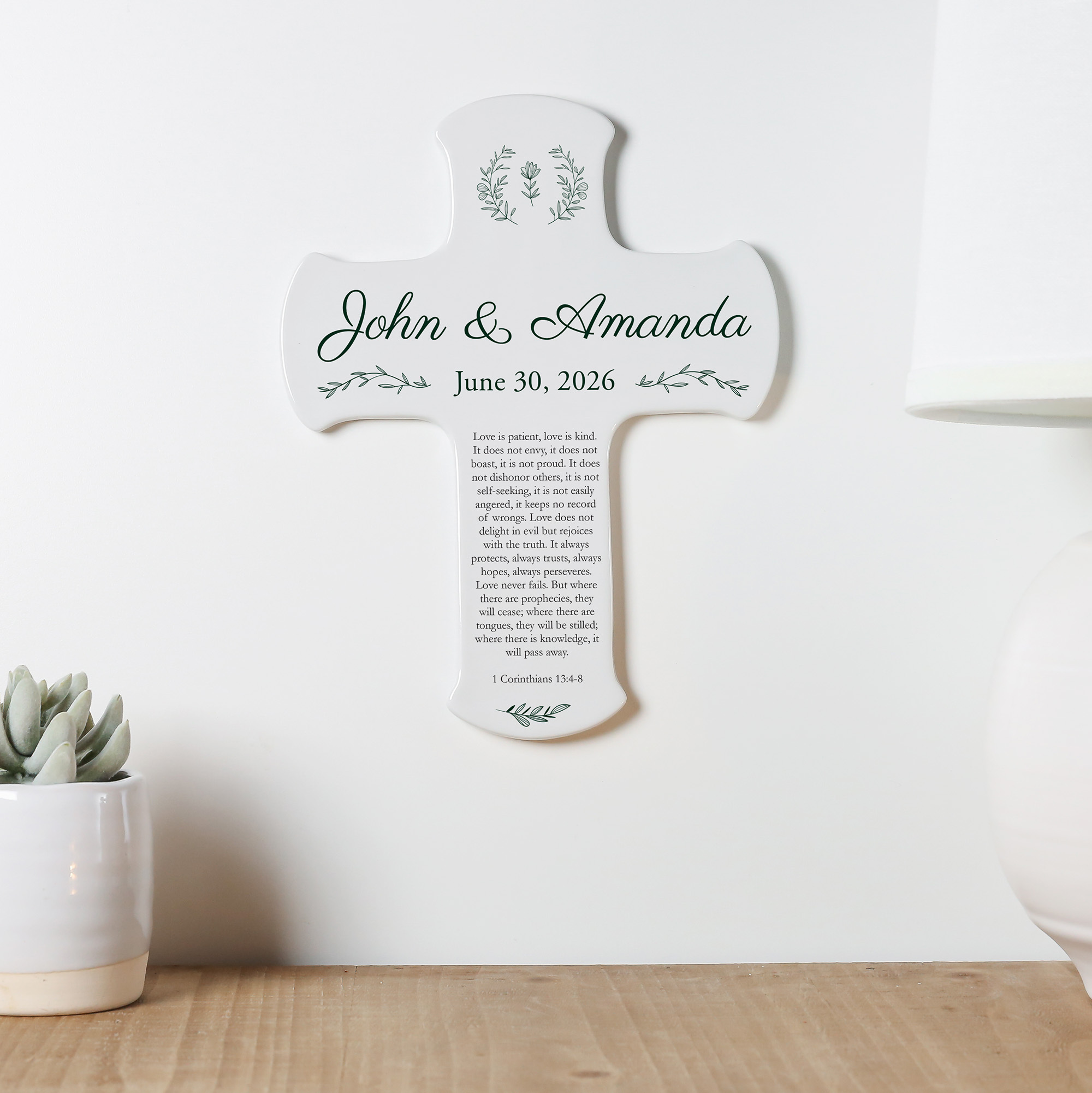 Personalized Marriage Wall Cross